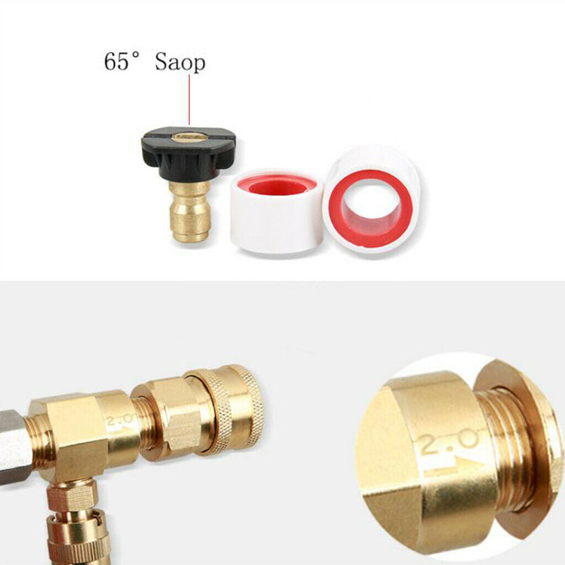 3/8" Quick Connect Coupler Adapter Pressure Washer Female Male Hose Nozzle