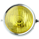 Retro Amber Lens Round Lamp Headlight for Motorbike