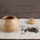 Natural Bamboo Tea Jar Seasoning Pepper Condiment Coffee Bowl with Lid