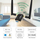 Fast USB 3.0 Dual Band Wifi Adapter High Gain Antennas For Laptop AC-1200Mbps