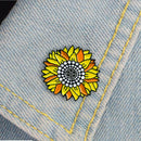 Sunflower Brooches Enamel Badges Jacket Lapel Backpack Decor Jewelry Gift