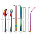 Stainless Steel Flatware Set Reusable Cutlery Set Travel Utensils Set with SE2P5