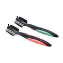 2 Side Brass Wires Nylon Golf Club Brush Groove Ball Cleaner Cleaning Tool JR