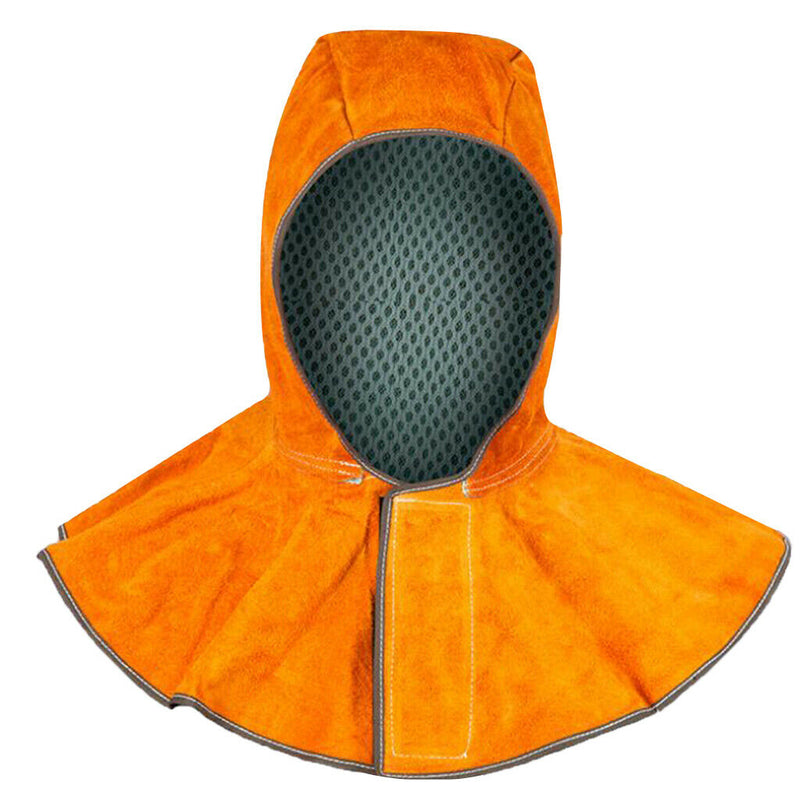 Welding Shawl Cap Head Neck Protection Hood Cowhide Leather Welding Hood