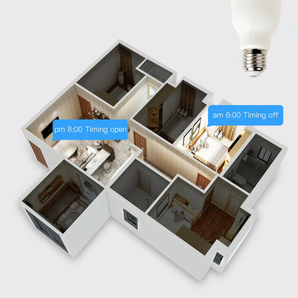 WiFi Smart Bulb Colorful LED 7W RGBW APP Alexa Google for Smart Home E27 E26 FT