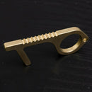 6Pcs No-Touch Hygiene Hand Brass Door Opener Handle for Elevator Keychain