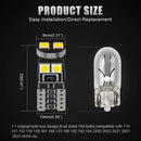 2* T10 501 W5W Car Side Light Bulbs Error Free Canbus 6Smd Led Xenon Super White