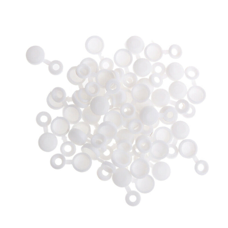 50 Pcs Screw Cover for 6g/8g Screws (3mm-5mm Shank Diameter), White
