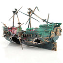 Large Aquarium Decoration Boat Plactic Aquarium Ship Air Split Shipwreck Fi