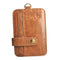 Vertical Leather ID Cards Holder Travel Money  Purse Case Snap Button