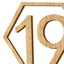 20pcs Hexagon 1-20 Wooden Table Numbers with Holder Base Wedding Table Dec3C