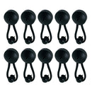 10x Bungee / Shock Cord Fasteners for Outdoors Camping Canvas Covers (Black)
