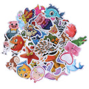 50Pcs Cute cartoon animals DIY notebook suitcase laptop guitar bike stickers FT