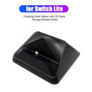 Charging Dock Station with CD Discs Storage Bracket Holder for Switch Lite A