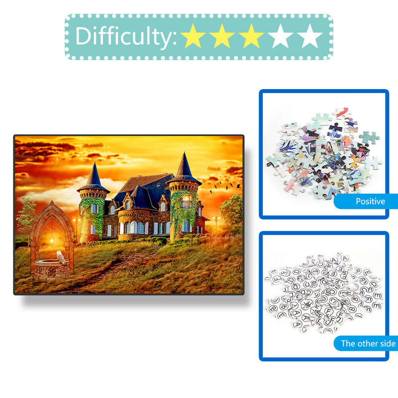 1000pcs DIY Castle Scenery Paper Puzzles for Parent-child Interactive Game