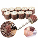 12pcs 240Grit Sanding Flap Wheel Sand Paper  Rotary Die Grinder Drill Bit