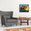 DIY Digital Oil Painting By Numbers Sun Elephant Modern Wall Art Decoration A