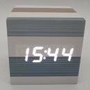 Simple Noiseless LED Digital Alarm Clock Thermometer Date Voice Control