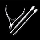 Nail Cuticle Nipper with Trimmers Pusher Pack of 3 Manicure Scraper Tool