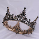 Round Crown Rhinestones Birthday Crown Cake Baking Decoration Retro Queen C