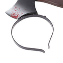 Plastic Hatchet Across the Head Halloween Cross Head Ax Hairband Headband B