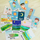 12Pcs Puzzle Early Learning Card English Word Flash Card Baby Training Card