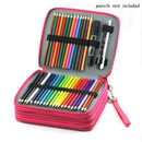 Large Capacity Pu Leather 168 Slots Multi-Layer Colored Pencil Wrap Storage