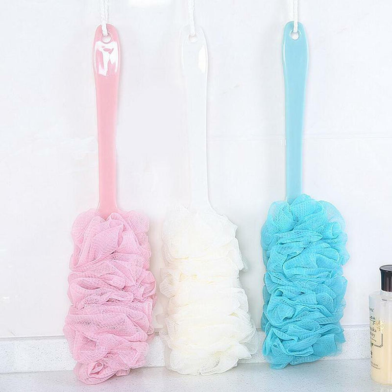 New.Shower Scrubber Loofah Sponge Bath Body Back Brush with Long