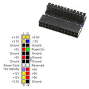 Mainboard Motherboard ATX 24Pin to 24Pin 90 Degree Power Connector Adapter