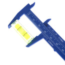 1x Mini sliding vernier caliper plastic measure ruler gauge double scale 80mm Cy