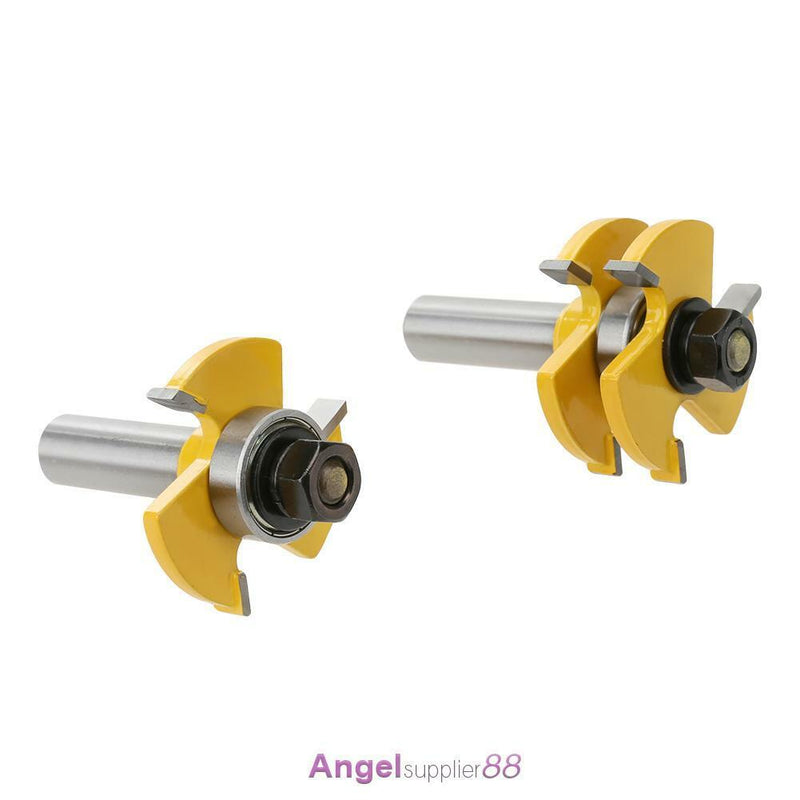1/2" Shank Matched Tongue and Groove Router Bit Set Woodworking Milling Cutter
