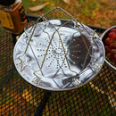 1*Stainless Steel Toaster 4 Slices Camping Barbecue Grill Equipment H0B2