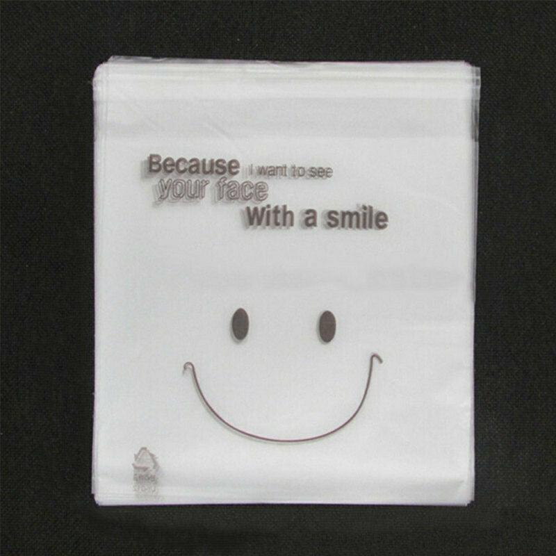 1 X Plastic Candy Biscuit DIY 50Pc Self-Adhesive Matte Thin Bag