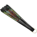 Lady flower Print Chinese Japanese Foldable Hand Fan Black W2G8