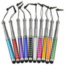 Retractable Stylus Pens Crystal Design x 10 - Suitable for Smartphones and  X4Y8