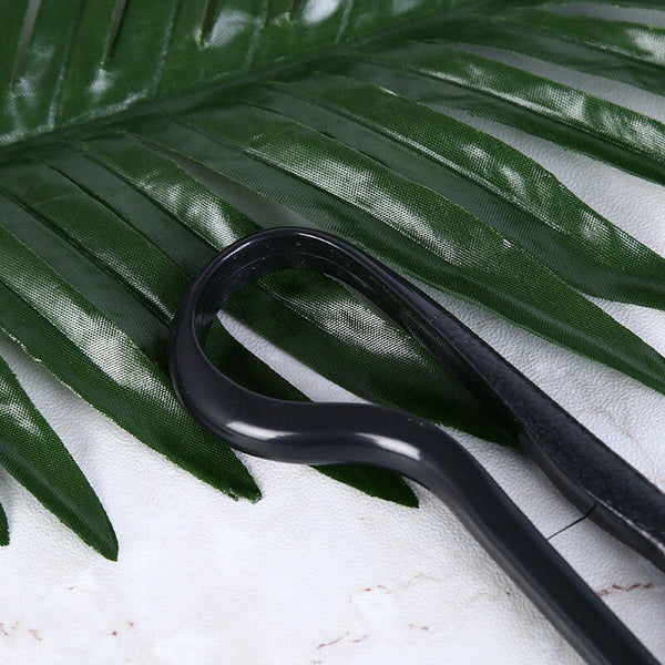 black folding v-shape comb hair straightener hairdressing straightene brush3SE