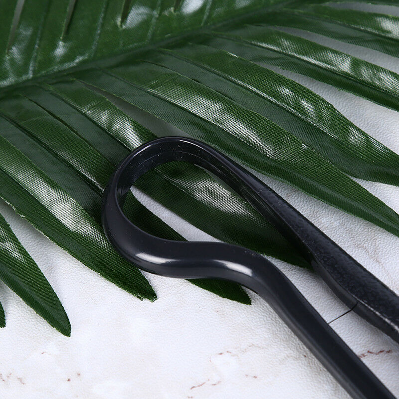 black folding v-shape comb hair straightener hairdressing straightene brush3SE