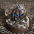 Backflow Incense Burner Ceramic Censer Waterfall Holder Halloween Decor W5I5