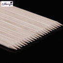 20pcs Wooden Cuticle Pushers Manicure Pedicure Orange Sticks Nail Art Pointed