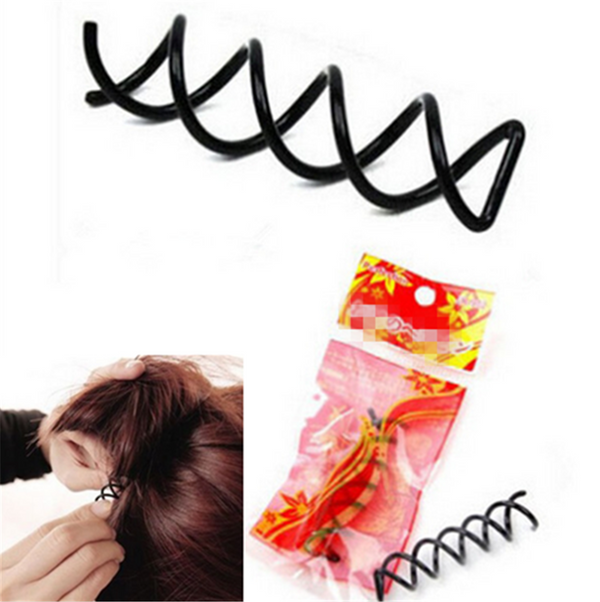 12pcs Black Useful Spiral Spin Screw Bobby Pin Women Hair Clip Twist Barrette