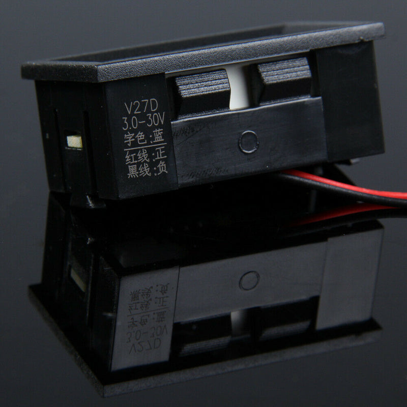 DC 3.0-30V Voltmeter Blue Light Mini Digital Display Panel Voltage Meter