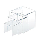 3 (3", 4", 5") Clear Acrylic Jewelry Display Risers Showcase Fixtures