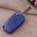 fit for FIAT PANDA PUNTO Blue 3-Button Remote Flip Key Fob Cover Shell Uncut Hf