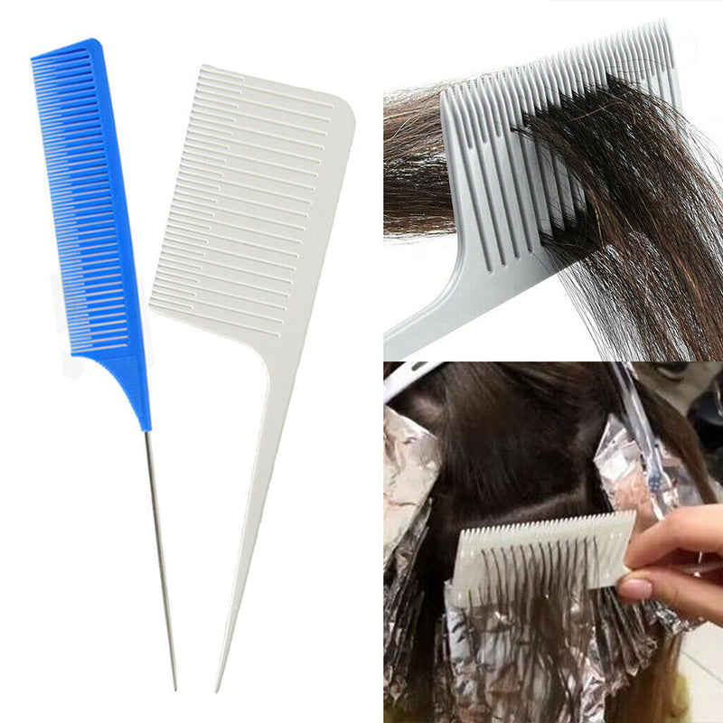 2Pcs Fine One-way Weave Highlighting Foiling Hair Comb Hair Coloring Styling