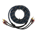 4.5m Car Audio Stereo Amplifier Speaker RCA Interconnect Cable Wire Plug