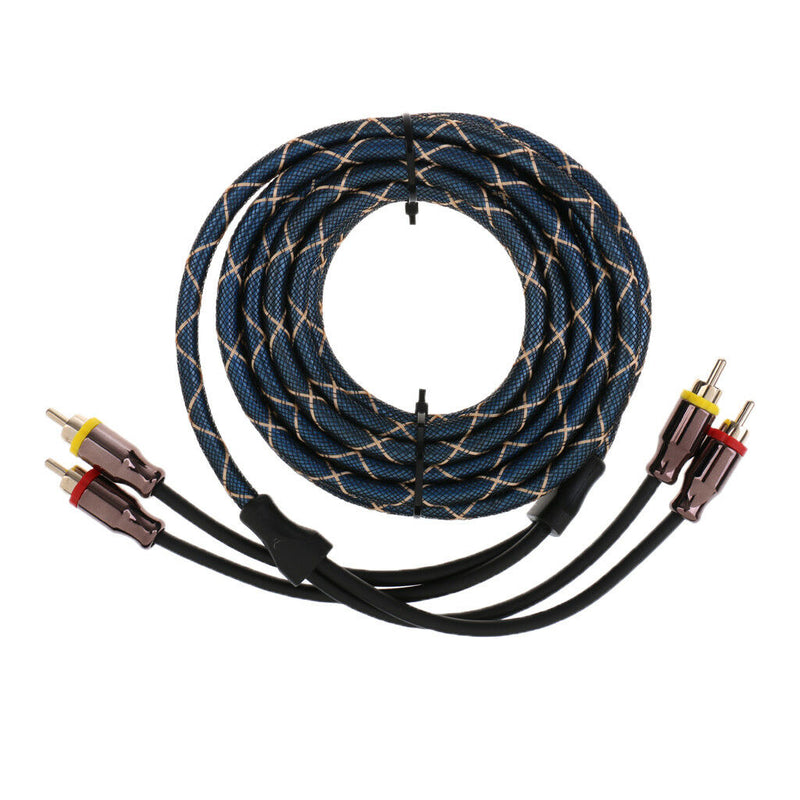 4.5m Car Audio Stereo Amplifier Speaker RCA Interconnect Cable Wire Plug