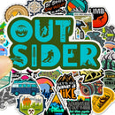 50X Wholesale Skateboard Camping Travel Stickers Vinyl Luggage Decals Stickers