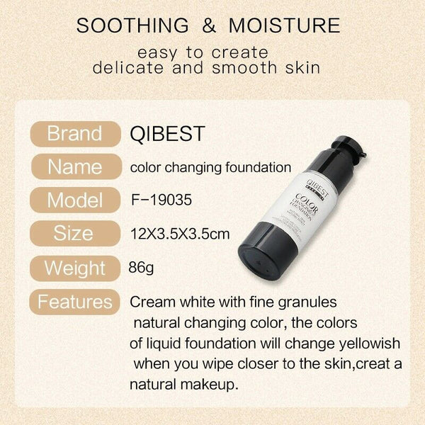 Qibest Face Foundation Moisturizer Makeup Long Lasting Concealer Skin Tone  V8G5