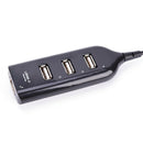 USB 2.0 High Speed 4 Port Splitter Hub Adapter For PC Computer Laptop Black  ME