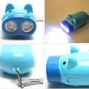 Hand Pressing Power 2LED Pig Flash Light Flashlight Wind-up Dynamo Torch LampGT